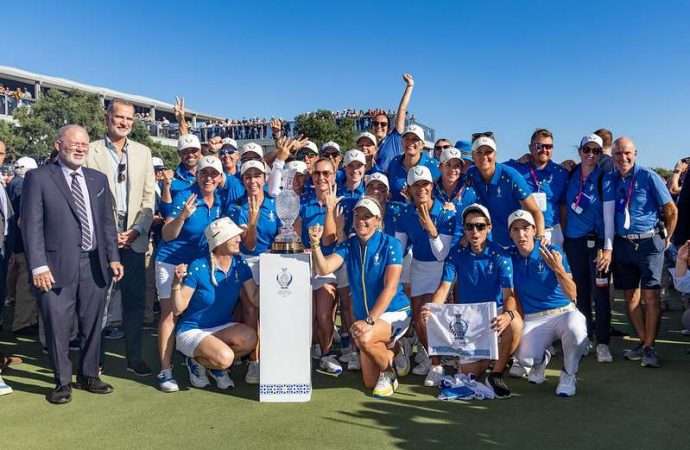 Europa retiene la copa con un empate a 14 puntos, Revista de Golf para Mujeres, Ladies In Golf