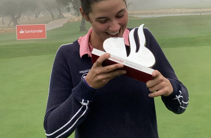 RAINSTORMS HAND LAISNE SANTANDER GOLF TOUR VICTORY, Women's Golf Magazine, Ladies In Golf