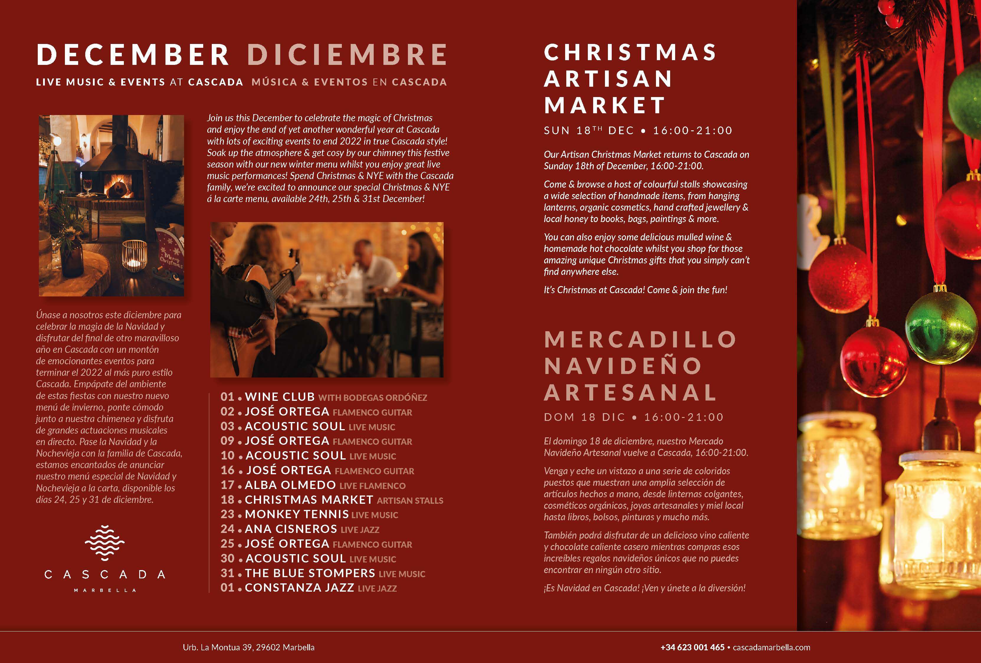 LET´S CELEBRATE CHRISTMAS AT CASCADA MARBELLA