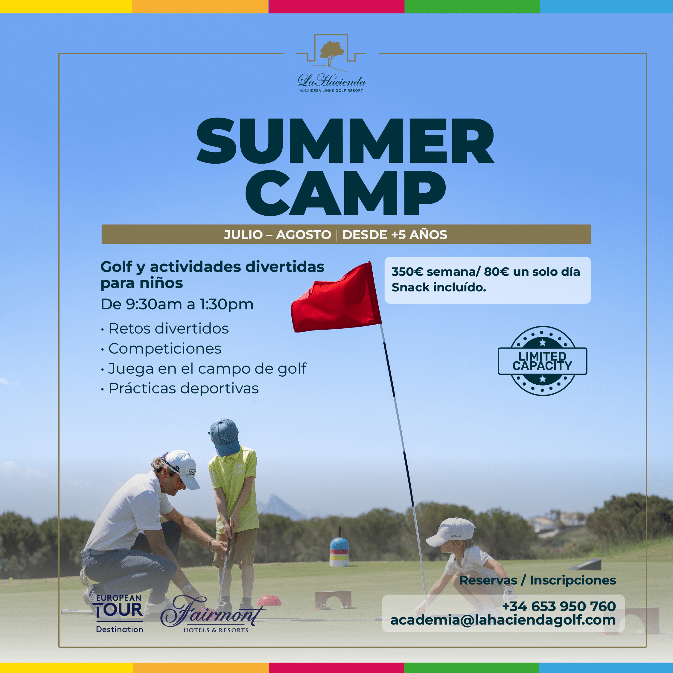 Campamento de verano para los pequeños en La Hacienda Links